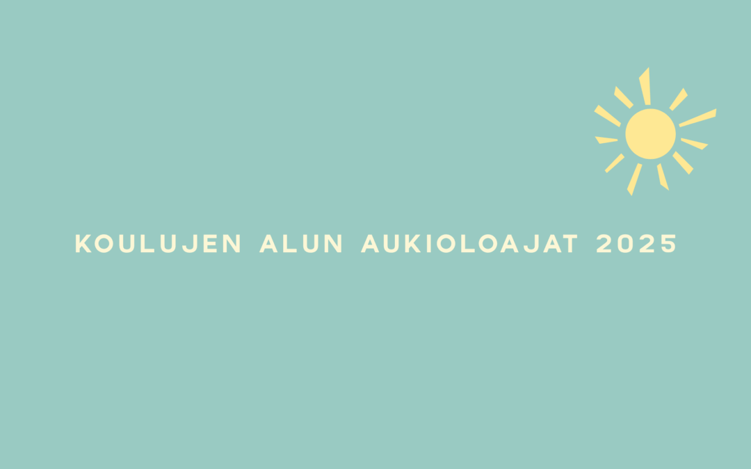 Elokuun ja syyskauden aukioloajat 🌤️